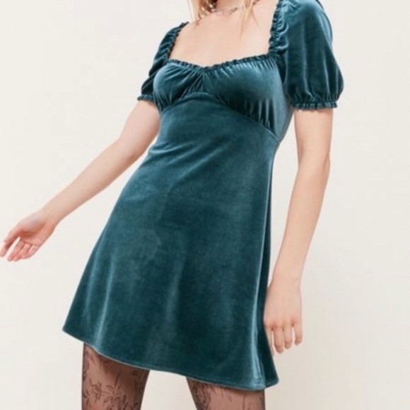 Urban Outfitters Cassandra Whimsigoth Fairycore Mini Dress, Velvety, Size XS - Picture 1 of 12